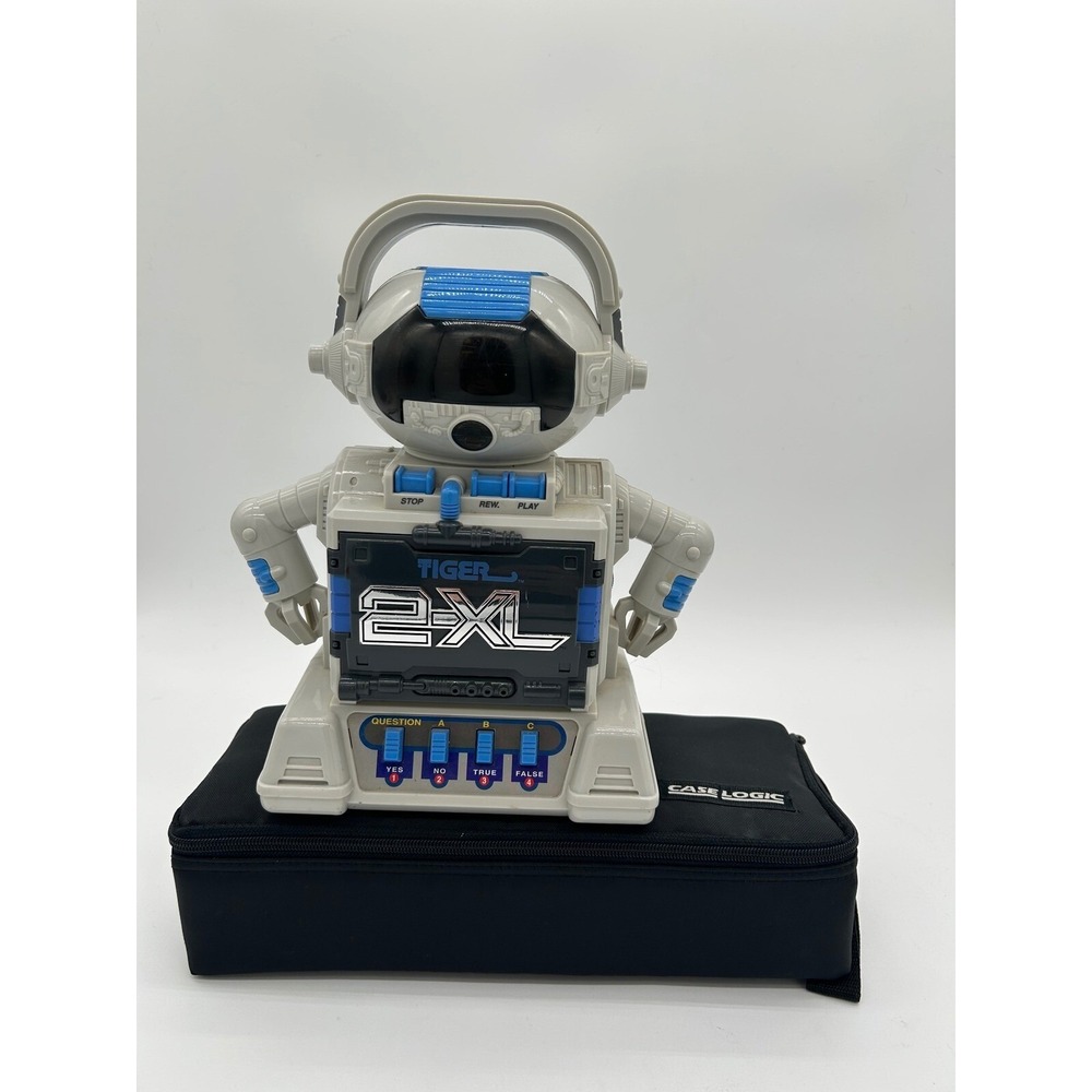 Talking Tiger 2-XL Robot Toy Interactive Learning Game Tested With 12 Cassettes
